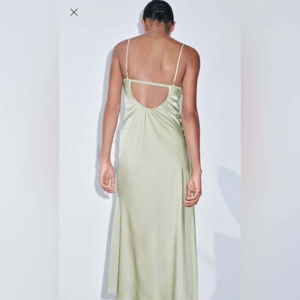 Zara satin slim dress ▫️ - Picture 3 of 6